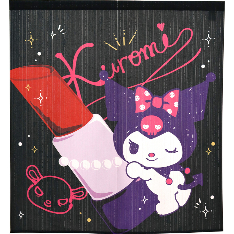Sanrio Kuromi 短門簾 85×90cm 口唇膏 #CM22SD-97532