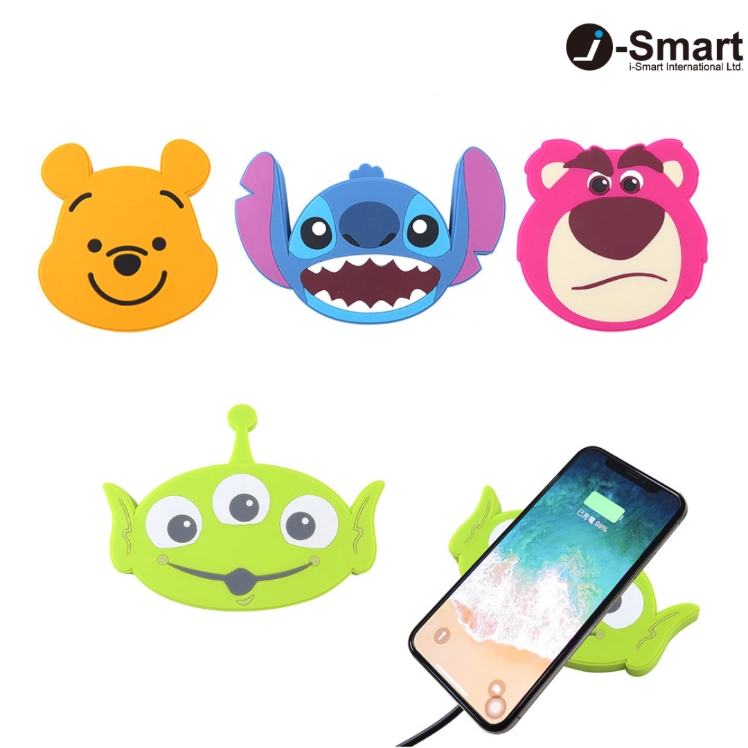 Disney-大頭無線充電板-升級快充10W-史迪仔 Stitch