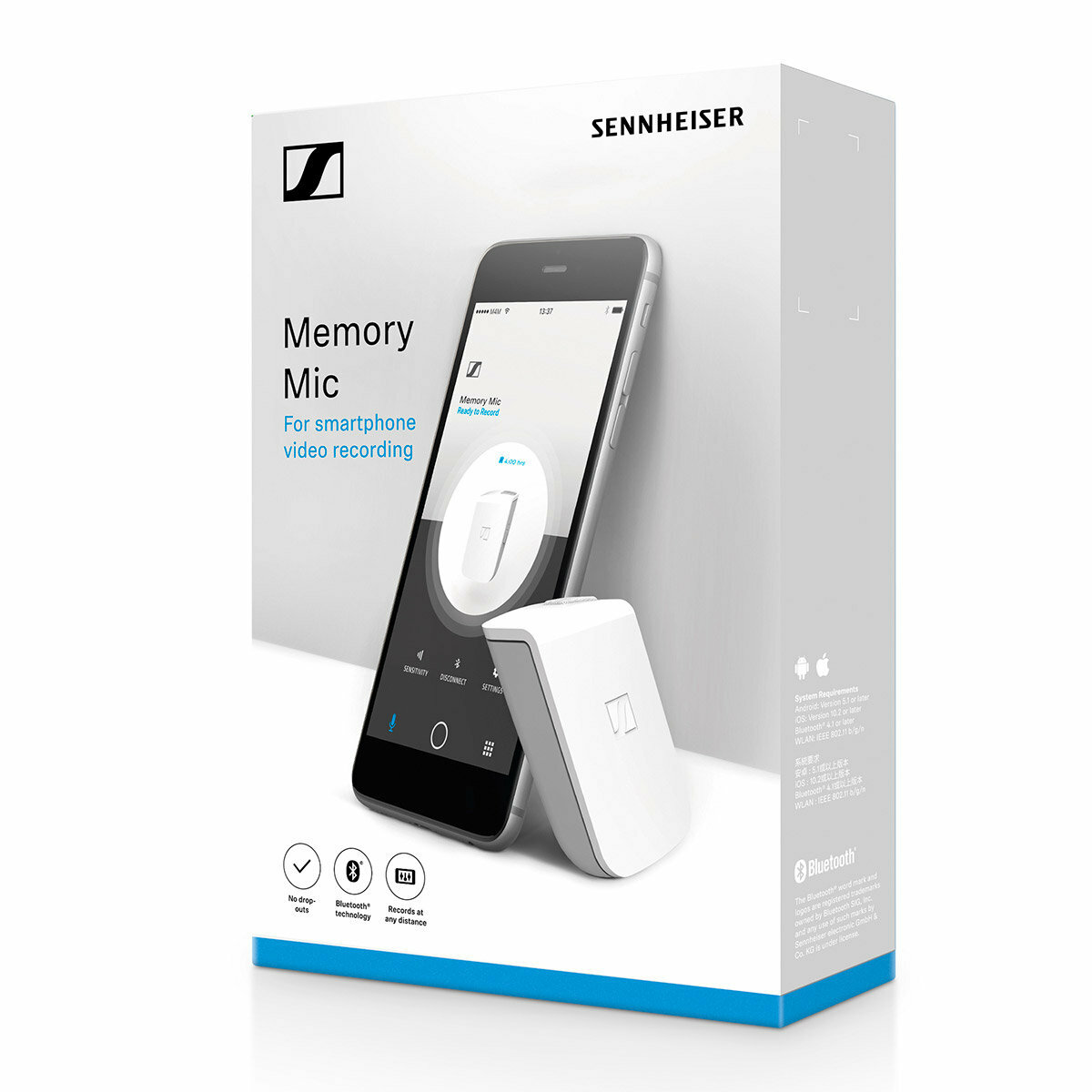 Sennheiser Memory Mic  藍芽連線 手機用 電容式麥克風
