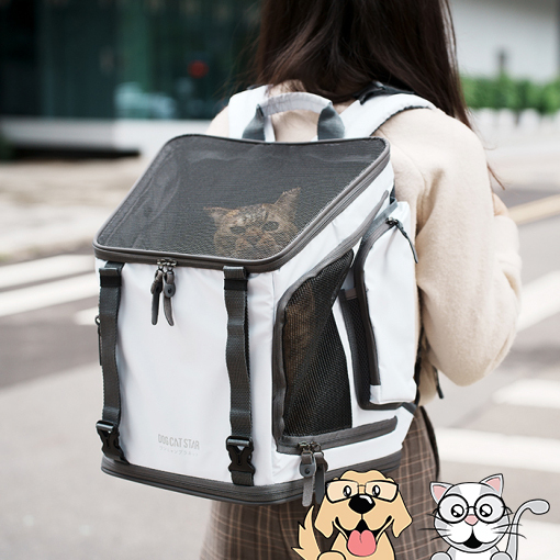 [預購] 汪喵星球 - 小方塊二代｜寵物外出包 (白色) [貓犬用]