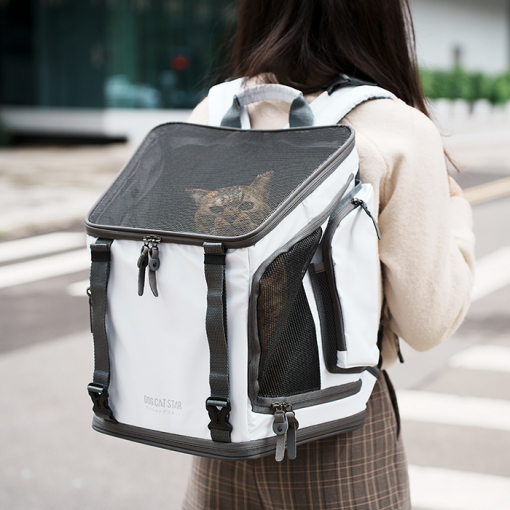 汪喵星球 - 小方塊二代｜寵物外出包 (灰色) [貓犬用]