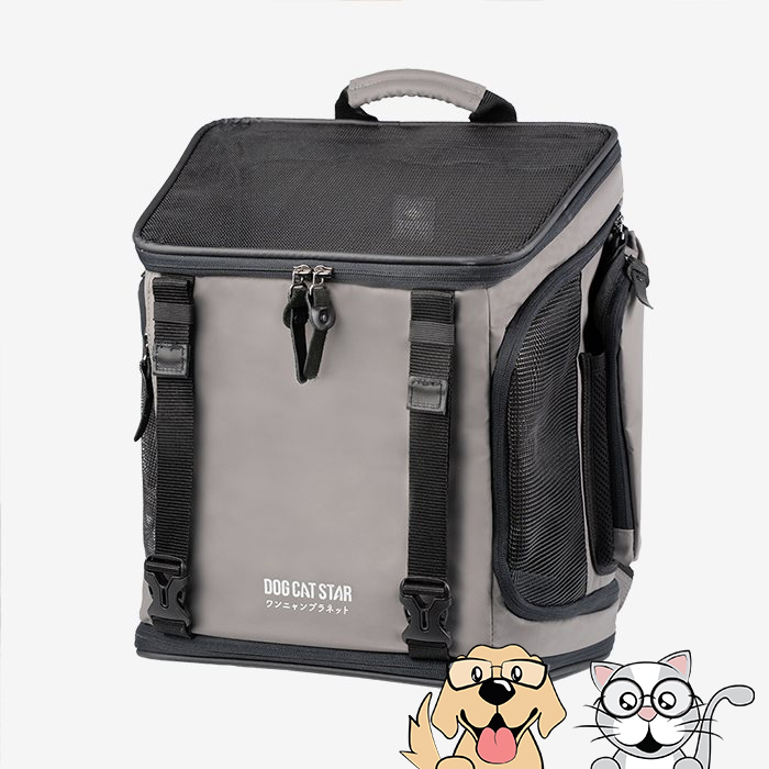 汪喵星球 - 小方塊二代｜寵物外出包 (灰色) [貓犬用]