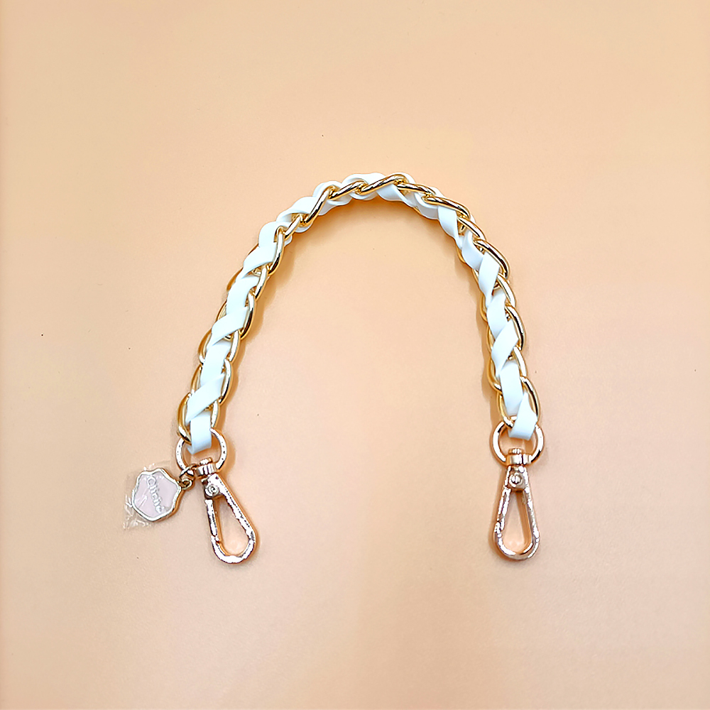 Candies 金屬矽膠短鍊(白)-27公分