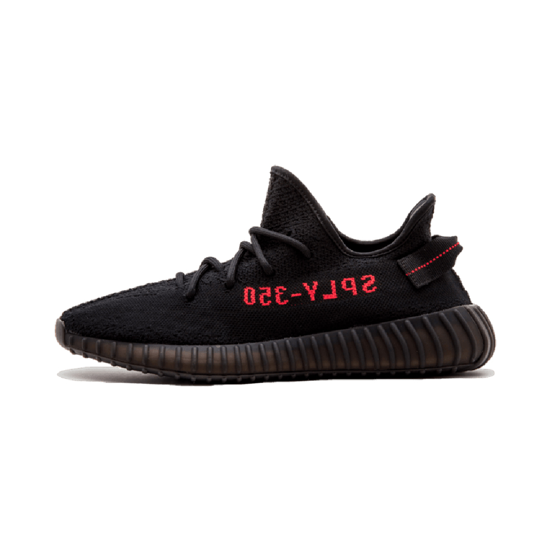 -(A18c)-YEEZY BOOST 350 V2 黑底紅字 拉環-CP9652