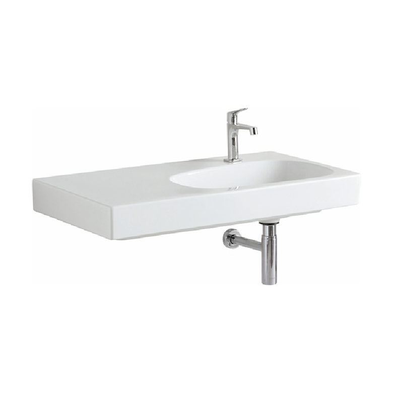 GEBERIT Citterio 90*48cm面盆-右槽右孔 | 德國原裝進口 | 可壁掛 |