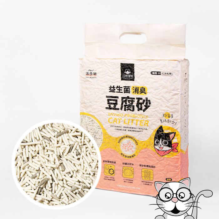 汪喵星球 - 益生菌消臭豆腐貓砂 7L (條型) [貓用]