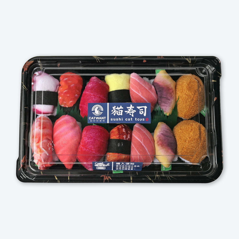貓壽司(14入組)-100%貓薄荷/木天蓼填充玩具