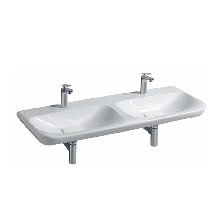 GEBERIT Myday 130cm面盆-雙槽雙孔 | 德國原裝進口 | 雙龍頭設計 |