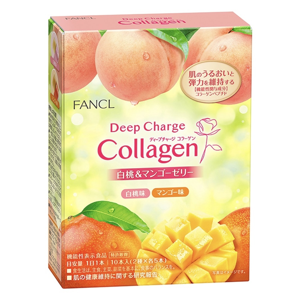 [限定] FANCL Deep Charge Collagen Jelly  3000mg 膠原蛋白啫喱 限定白桃&芒果口味