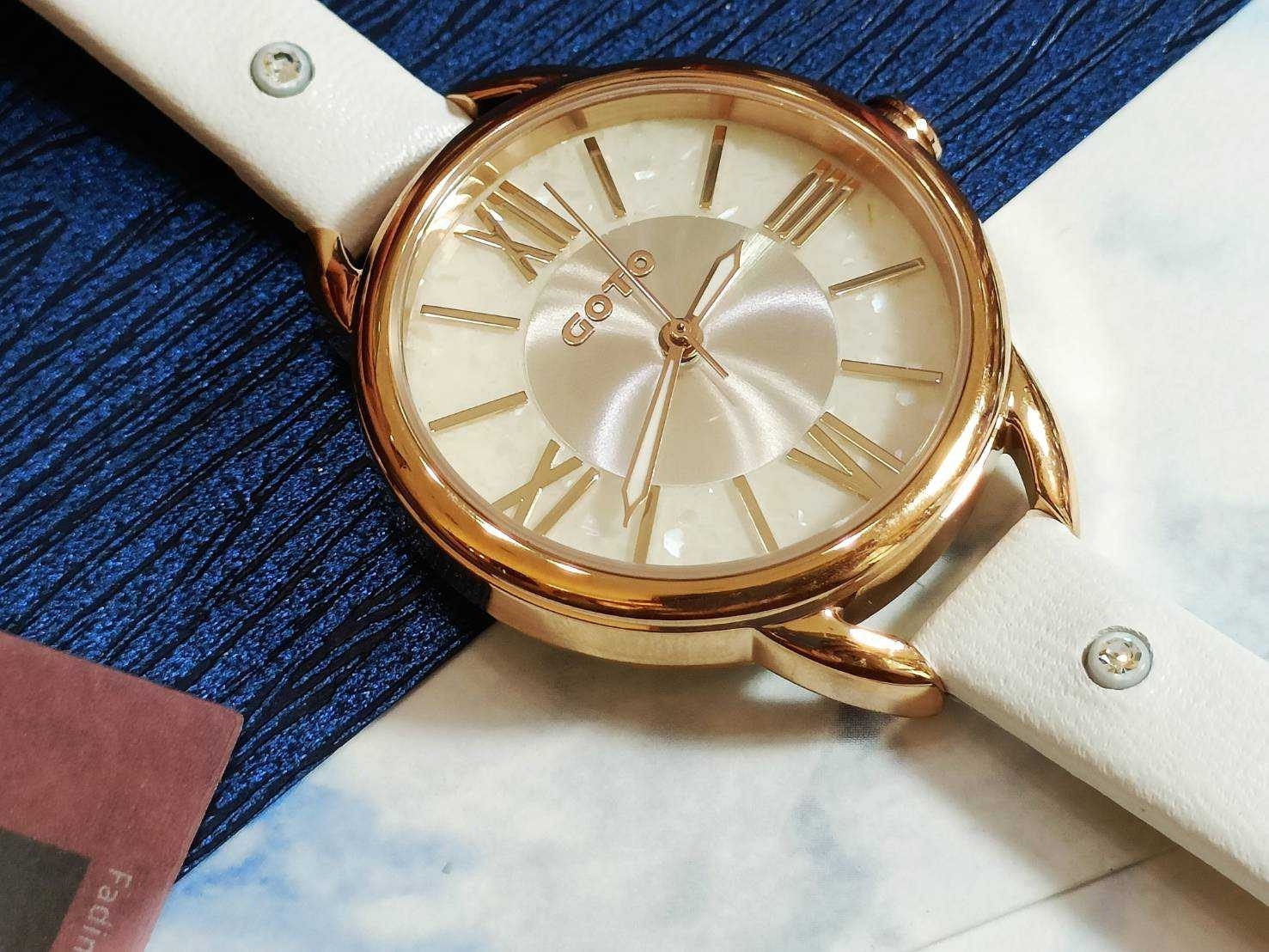 【GOTO】Glam Ring光暈系列璀璨白 GL5377L-42-241 32mm 現代鐘錶