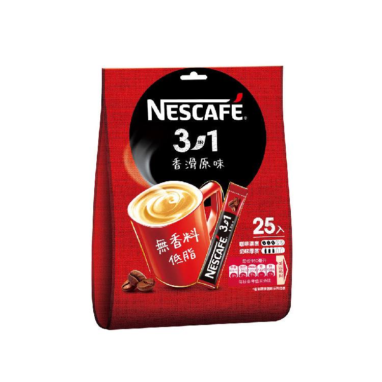 【雀巢】咖啡三合一香滑原味(25入/袋)
