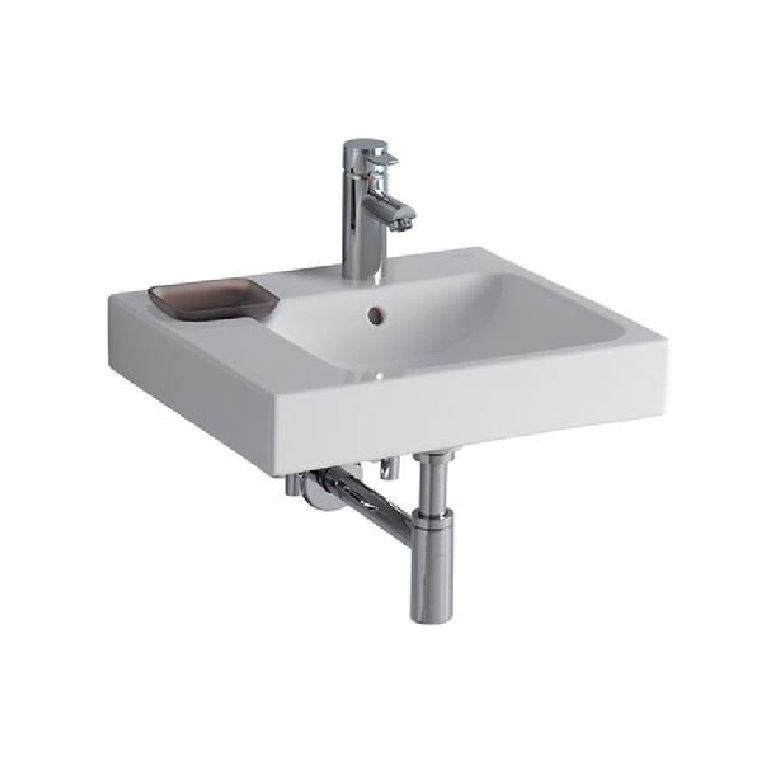 GEBERIT iCon 50cm面盆-右槽 | 德國原裝進口 | 設計包含肥皂盒 |