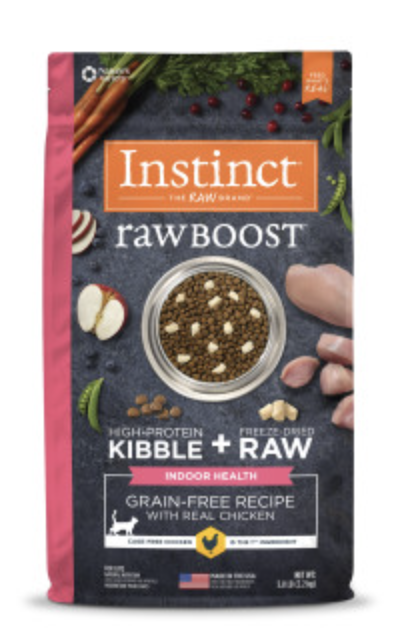 INSTINCT® RAW BOOST 系列無穀凍乾生肉粒(室內)雞肉全貓糧 5LB