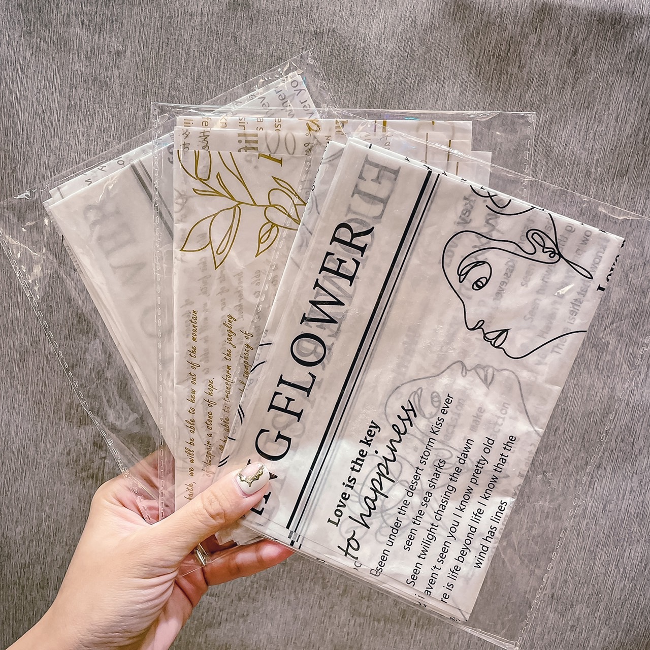 美式英文拍照紙