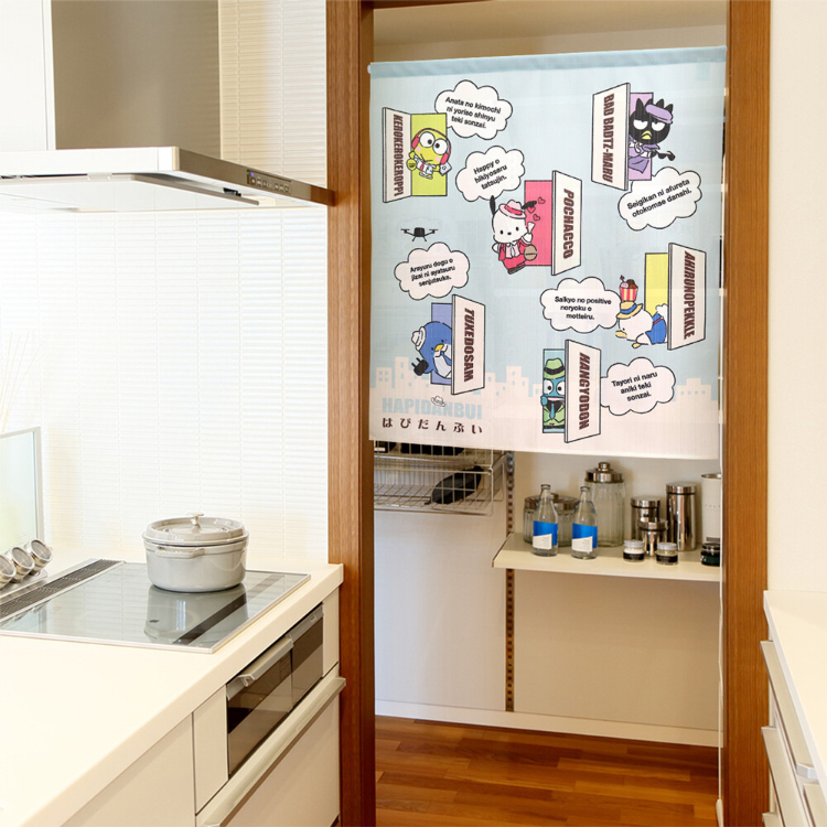 Sanrio Hapidanbui 短門簾 85×90cm 偵探 #CM22SD-97544