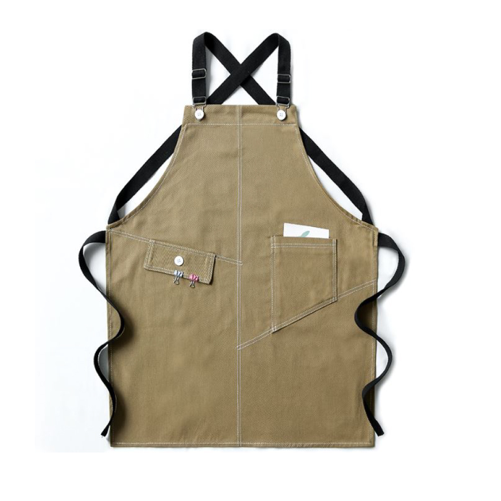 斜角雙拼職人文青圍裙