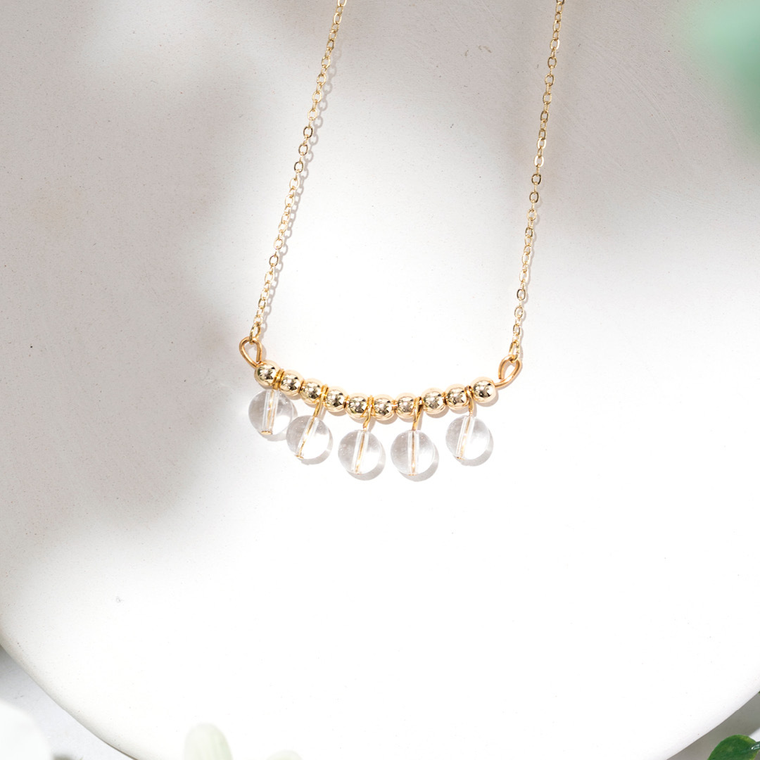 水晶項鍊【半弧定律】白水晶項鍊