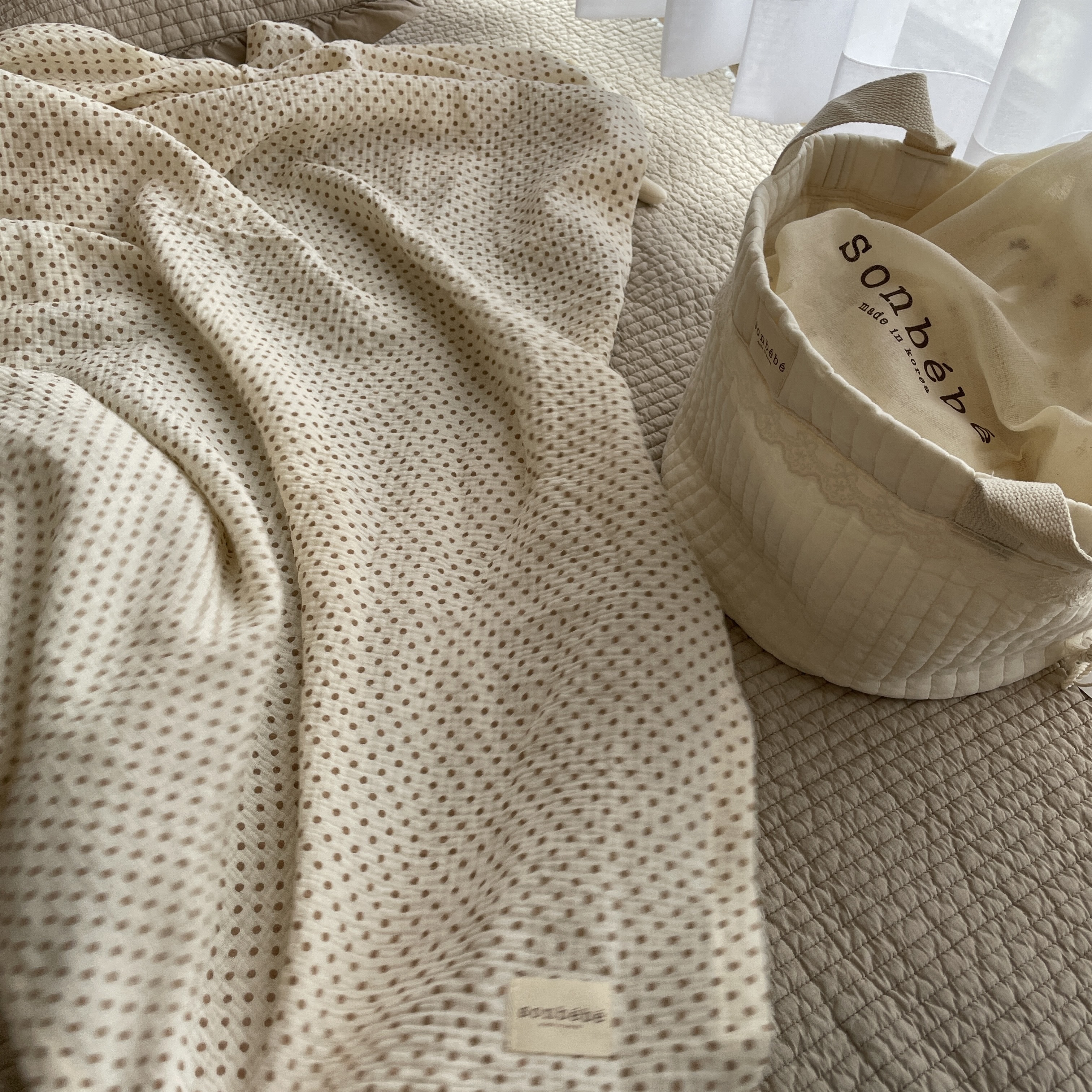 經典夏日毯2層紗/點點