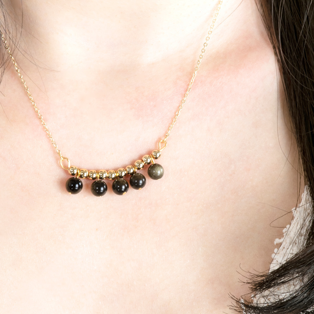 水晶項鍊【半弧定律】金曜石項鍊