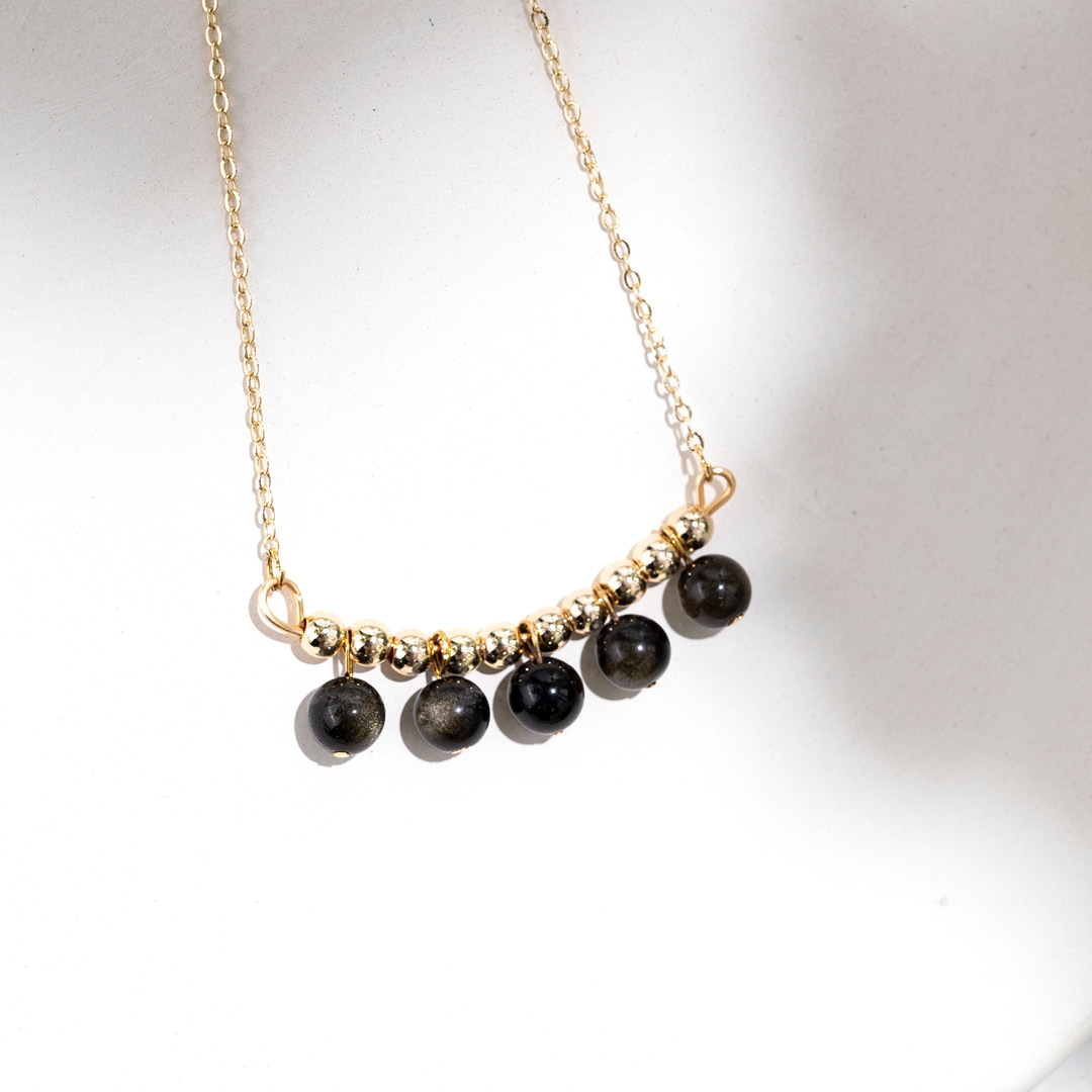 水晶項鍊【半弧定律】金曜石項鍊