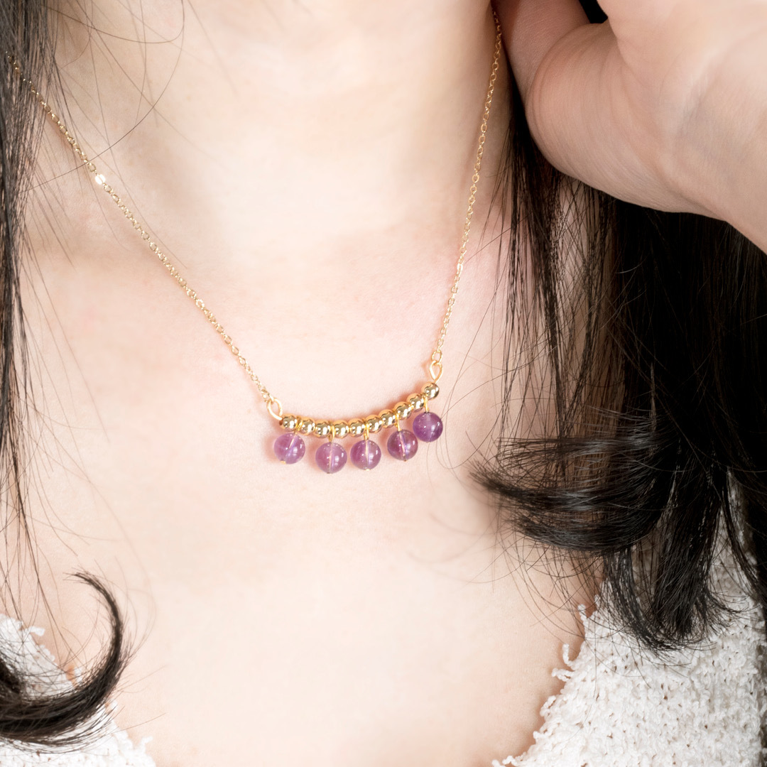 水晶項鍊【半弧定律】紫水晶項鍊