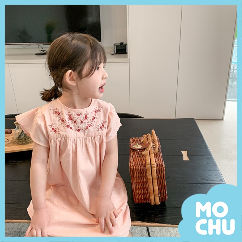 優雅刺繡小花連衣裙(兩色)