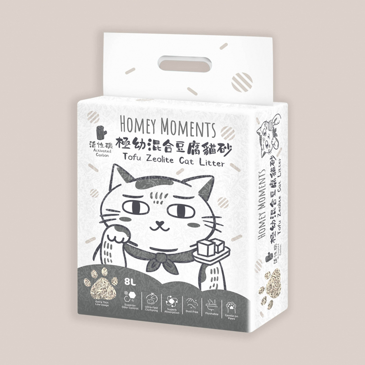 Homey Moments 活性碳極幼混合豆腐貓砂 (8L)