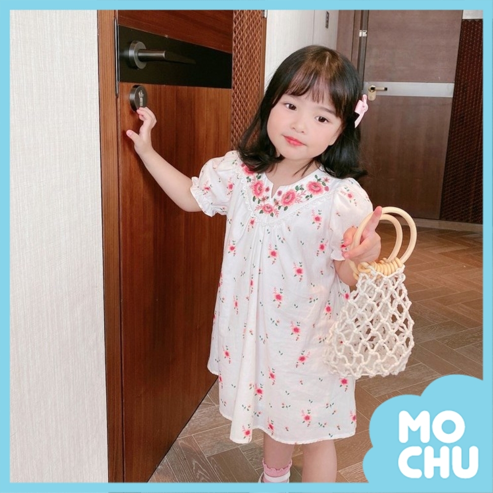 甜美公主刺繡連衣裙(兩色)
