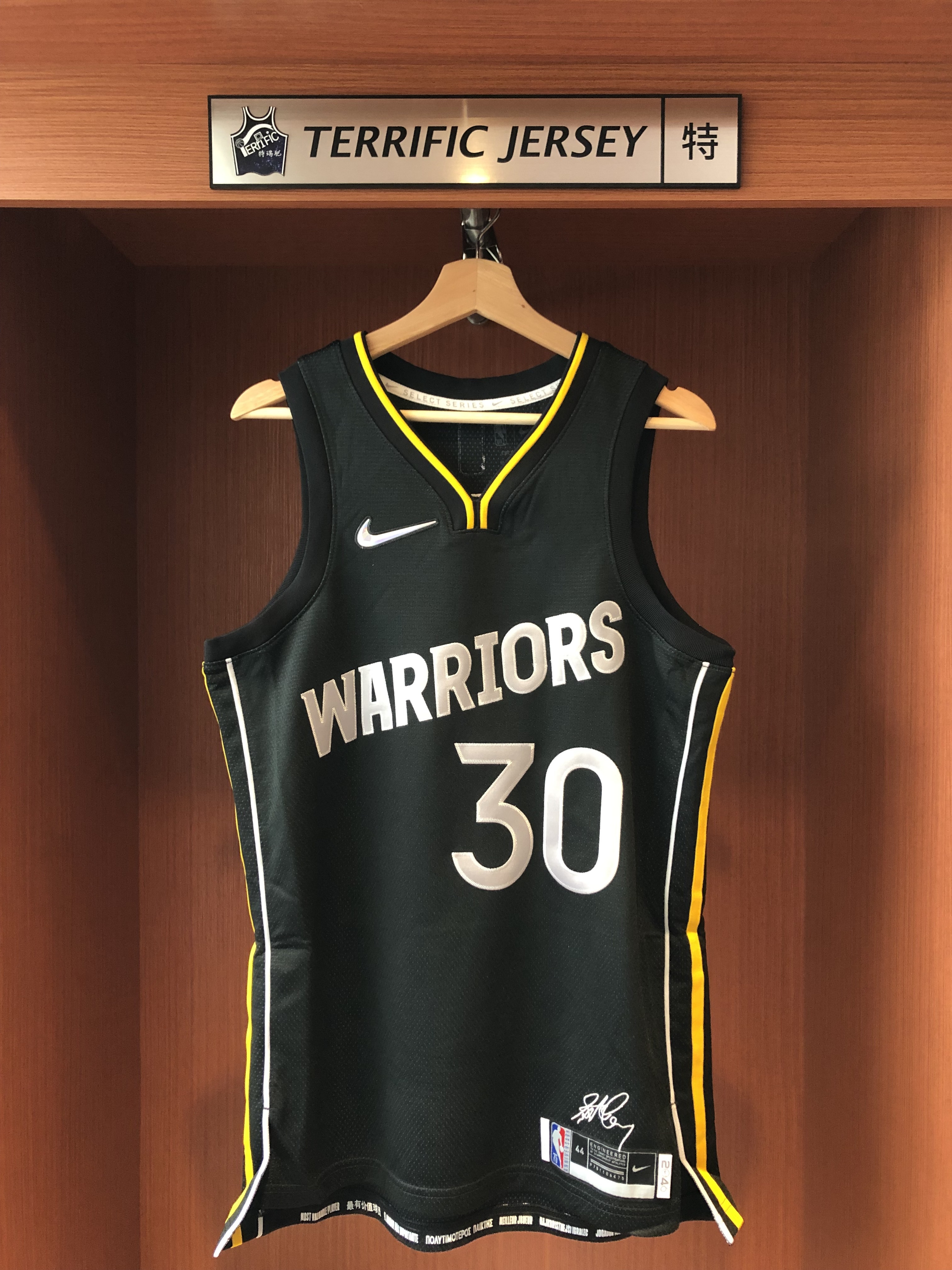 NBA球衣 Stephen Curry 金州勇士MVP黑 75周年 鑽石標 Select Nike Swingman 球迷版 電繡 全新