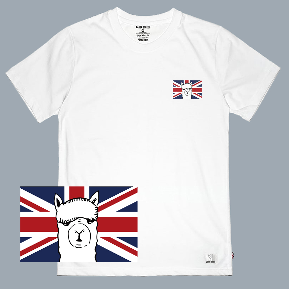 Little Stamp: Alpaca-The-Union-Jack 英國羊駝 短T
