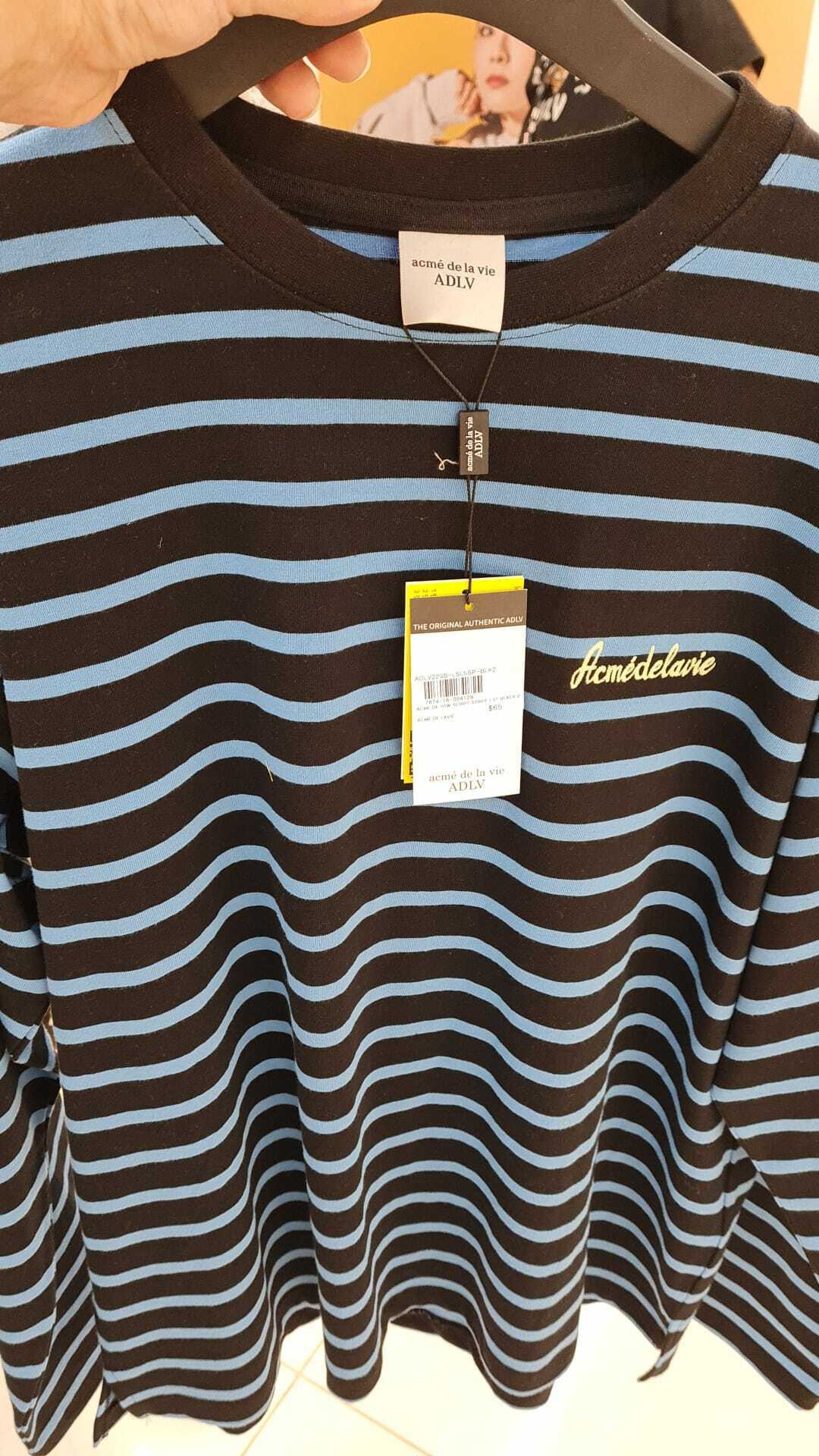 [S] ADLV SCRIPT STRIPE, BLACK, ADLV22SS-LSLSSP-BLK2 (SAV18)