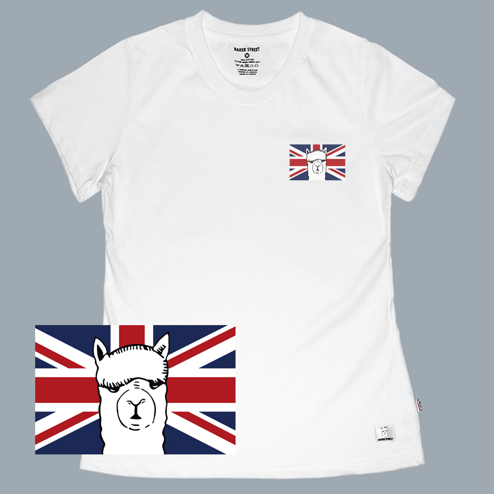 Little Stamp: Alpaca-The-Union-Jack 英國羊駝 女版短T
