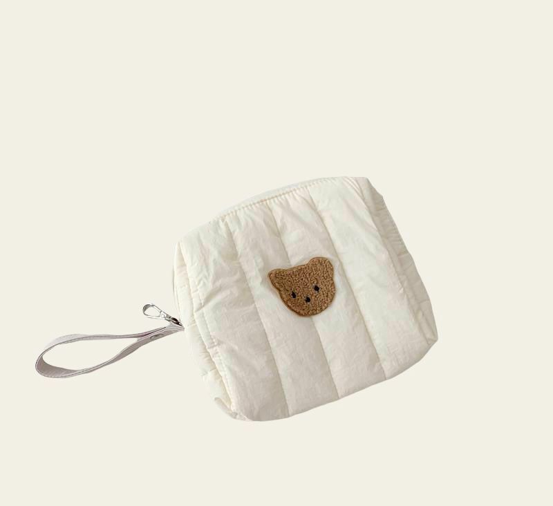 熊仔嬰兒尿片收納袋 白色