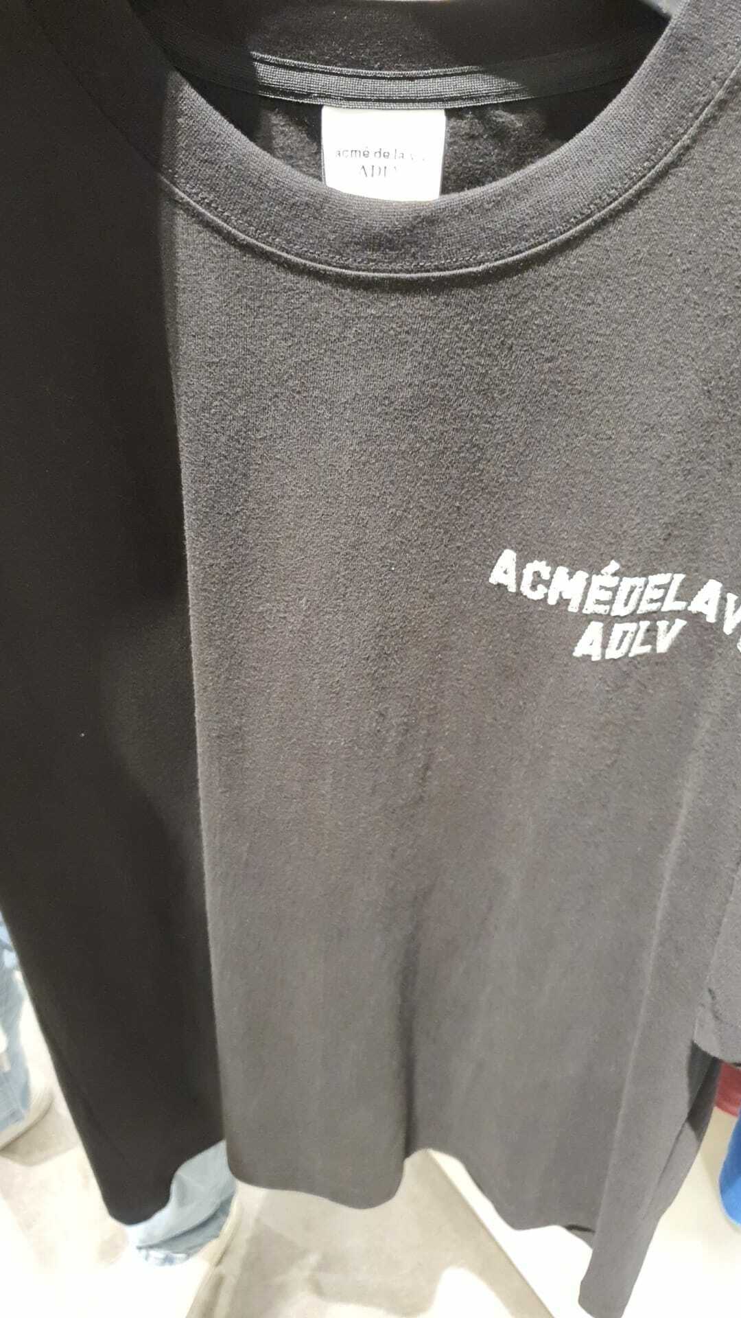 [S] ADLV LOGOPLAY STITCH EMBROIDERED SHORT SLEEVE T-SHIRT,BLACK, ADLV21FW-SSLSTE-BLACK (SAV24)