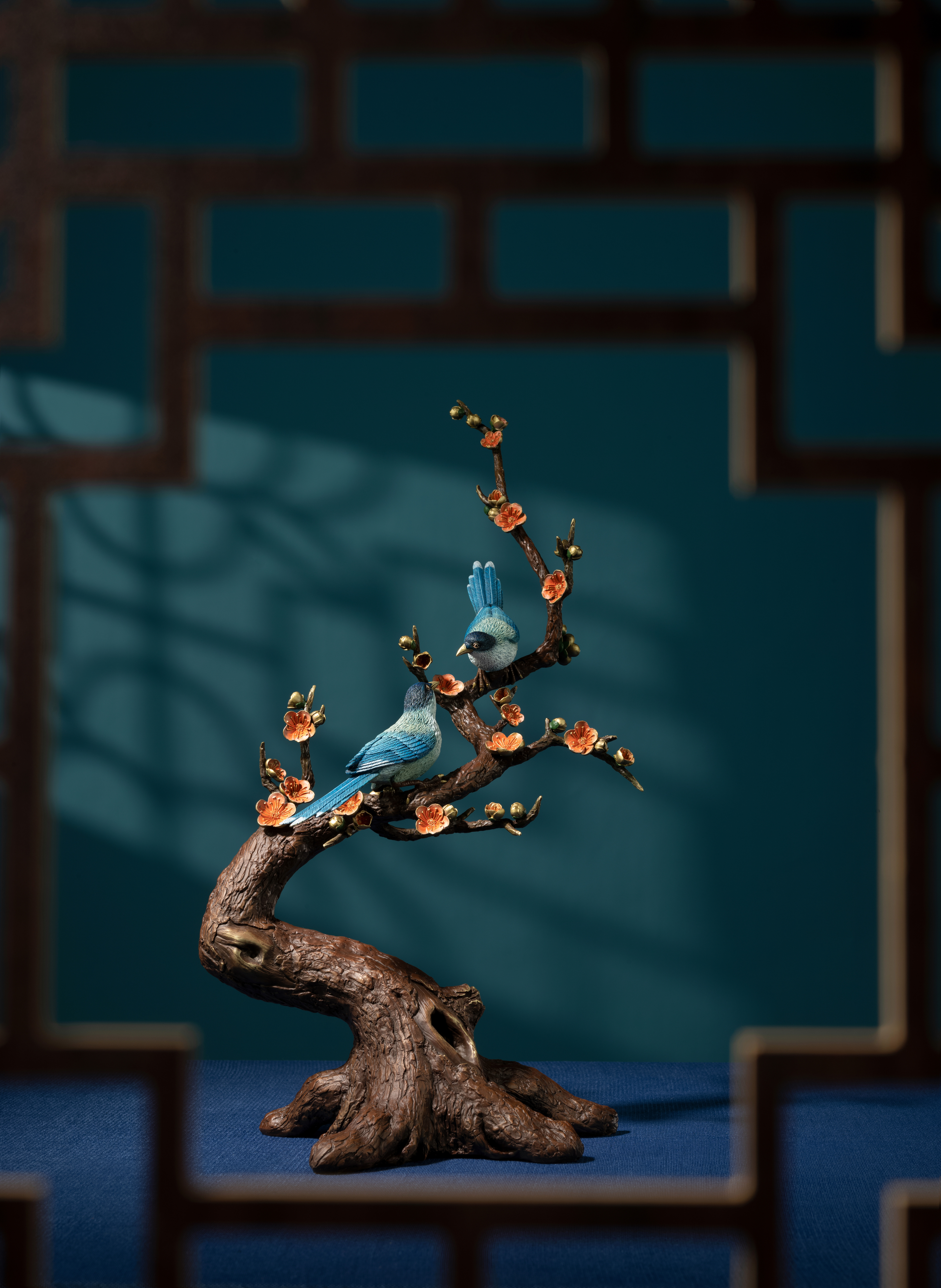 喜鵲登梅｜銅作工藝品