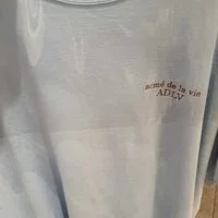 [S] ADLV BASIC SMALL LOGO ROUND NECK SHORT SLEEVE T-SHIRT, SKY BLUE, ADLV20SS-SSBLN2-SBL (SAV28)