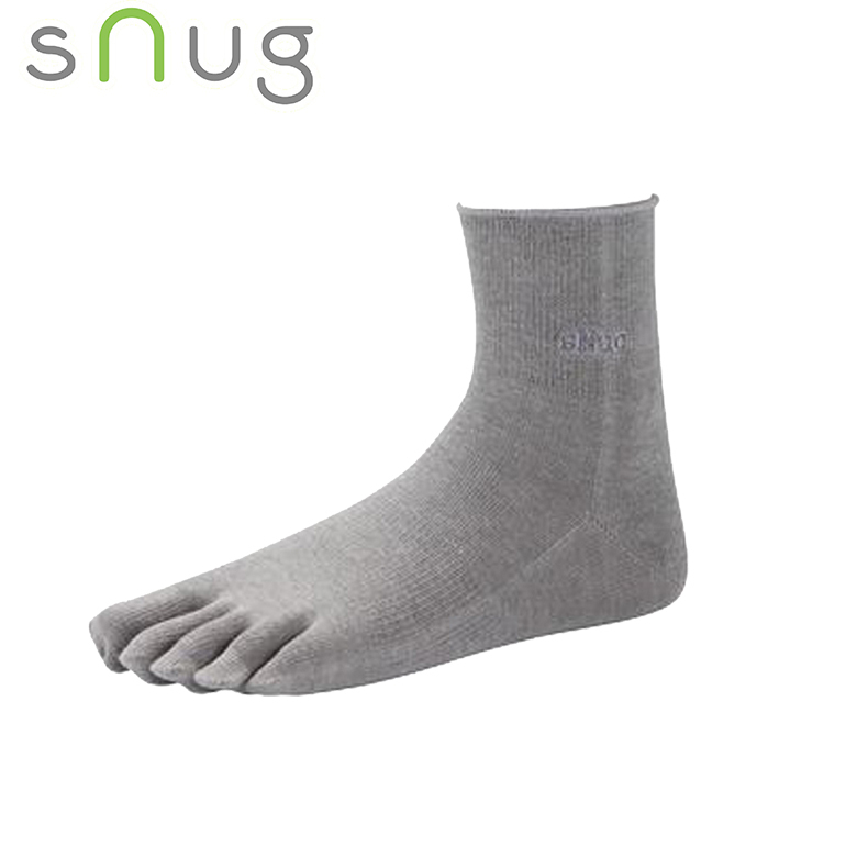 SNUG S020 健康五指襪 (灰) 除臭保健/天然纖維/永久抗菌/男女適用/適合各種腳型/MIT台灣 44SNS020