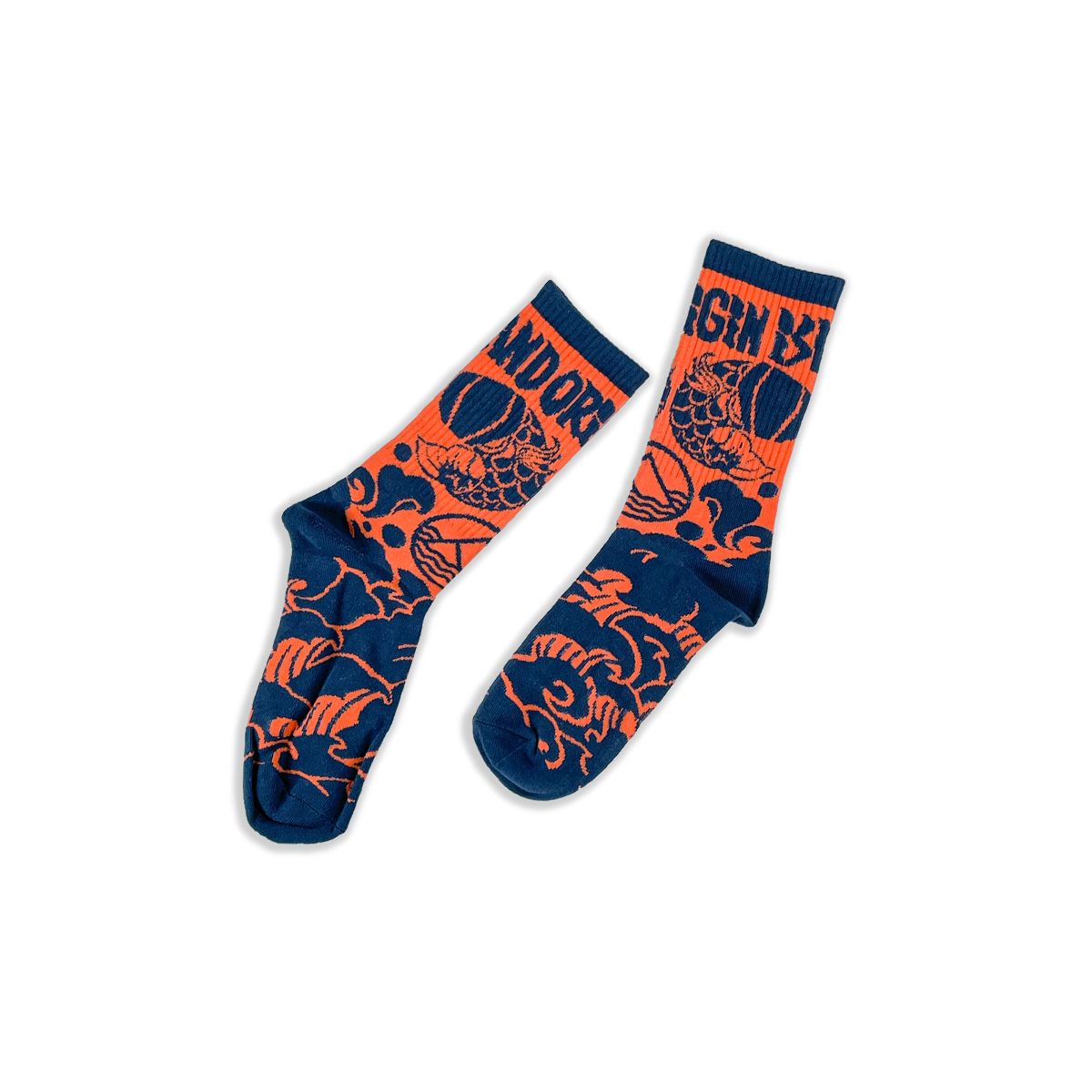 島人源鹹魚系列 鹹魚乜乜襪襪 - 墨綠