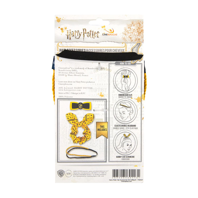 Hair Accessories Bunny ear clip doubleheadband Set - TRENDY Hufflepuff(兔耳髮帶-赫夫帕夫)