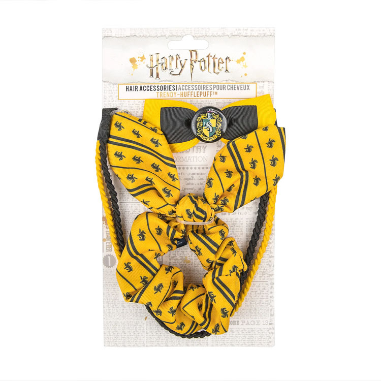 Hair Accessories Bunny ear clip doubleheadband Set - TRENDY Hufflepuff(兔耳髮帶-赫夫帕夫)