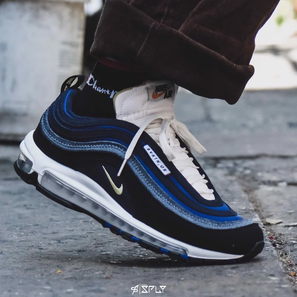 Nike Air Max 97 SE Running Club Black Royal 海軍藍 麂皮 拼接 氣墊 DH1085-001