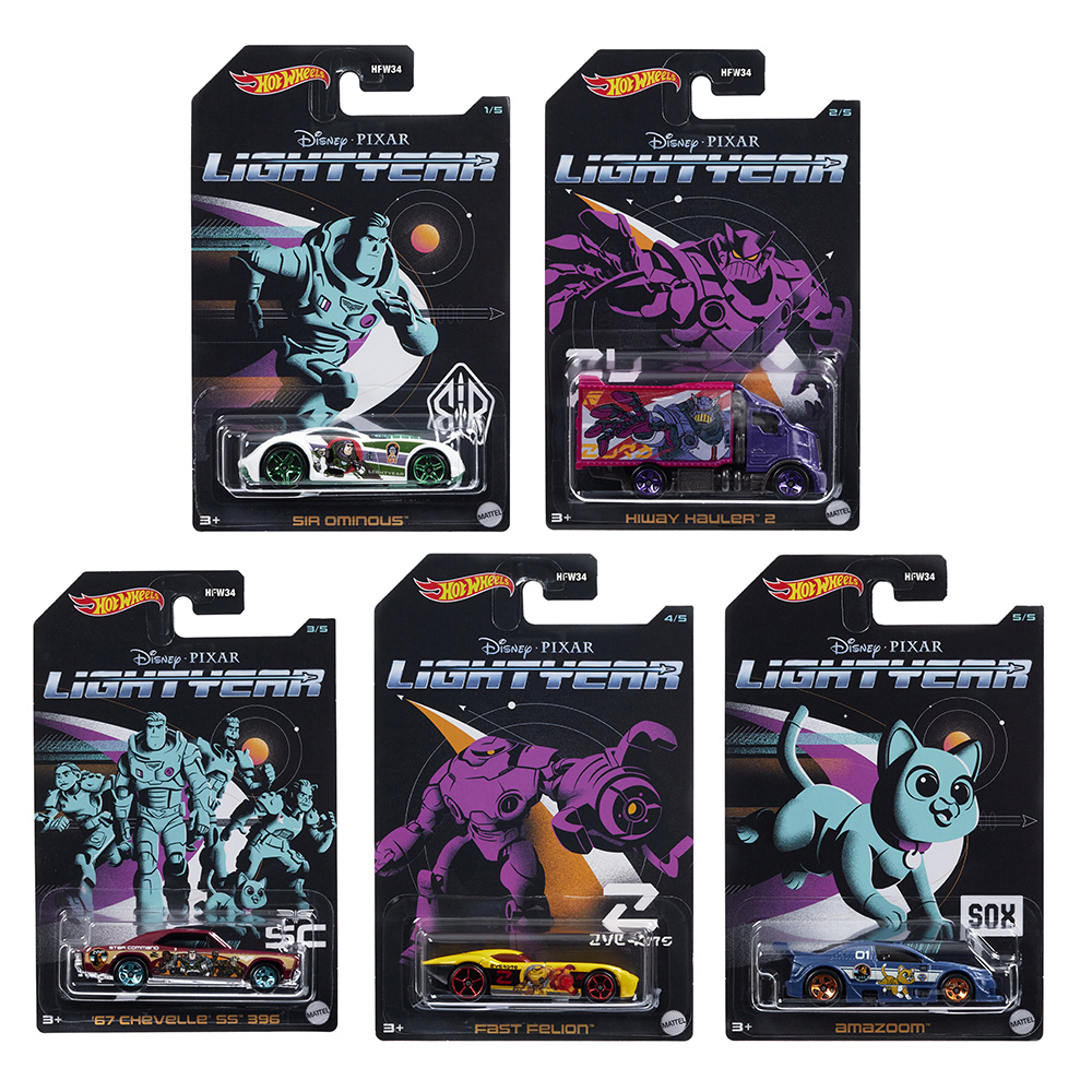 風火輪娛樂系列合金小車 巴斯光年電影系列 一組5入 (U箱號)