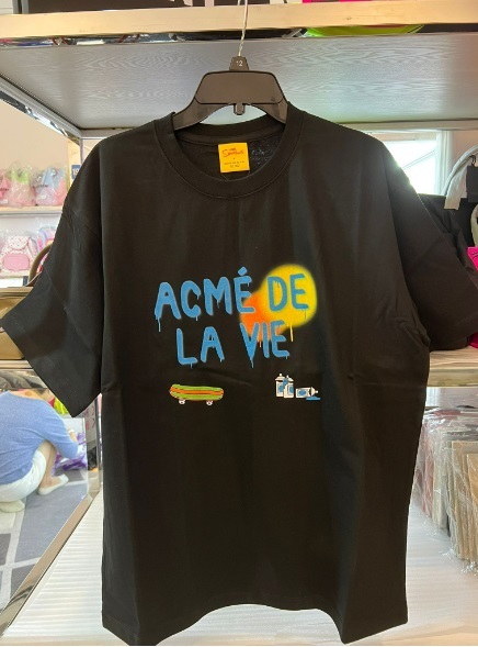 [S] ADLV GRAFFITI BART SHORT SLEEVE T-SHIRT,BLACK, ADLV21SS-SSSPGB-BLK (SAV31)