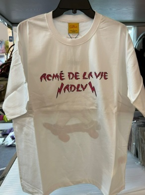 [S] ADLV SKATEBOARD BART SHORT SLEEVE T-SHIRT,WHITE, ADLV21SS-SSSPBB-WHT (SAV33)