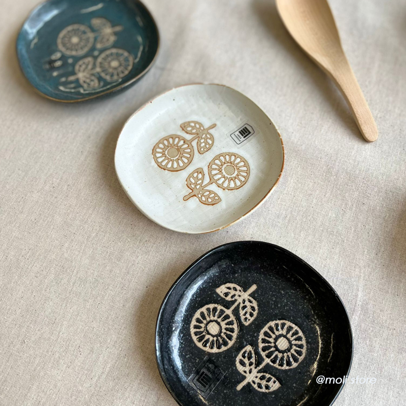 瀨戶燒HANA to HA小碟 黑色｜KANESAN1893