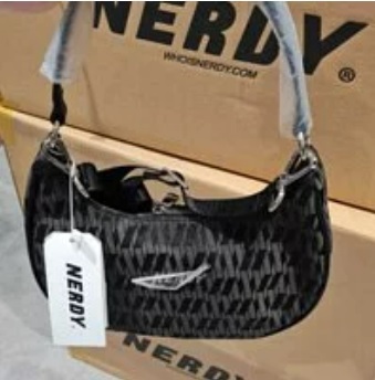 [S] NERDY PNES22AA070101 DNA MONOGRAM 2WAY HOBO BAG,BLACK, 8809557513450 (SN10)