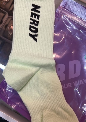 [S] NERDY 2WAY SOCKS,LIGHT GREEN, 8809726346605 (SN19)