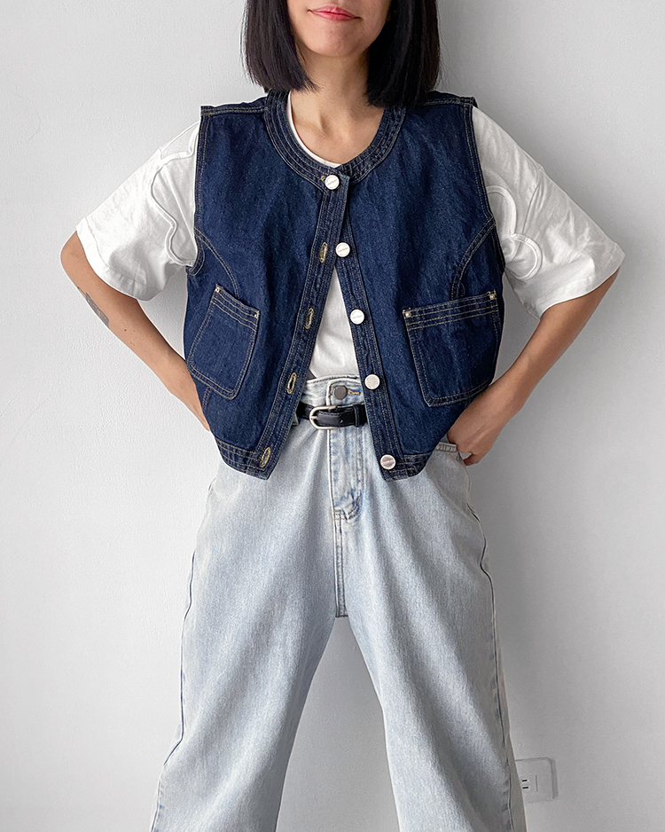 MFV-2098 口袋牛仔背心