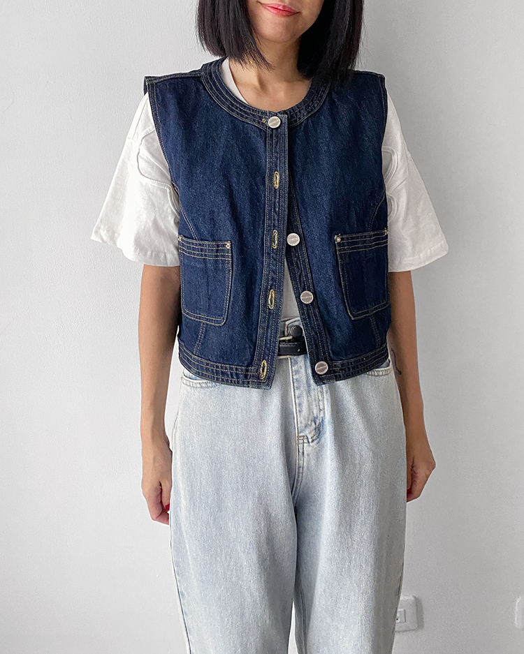 MFV-2098 口袋牛仔背心