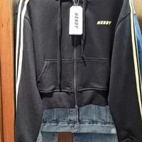 [S] NERDY W'S CROPPED NY HOODIE ZIP-UP, BLACK, PNES22KE110105 (SN45)